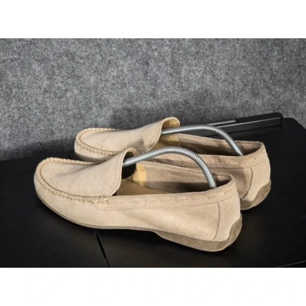 Frye & Co Mens Ash Suede Loafers Tan Beige Slip On Driving‎ Mocs 3480143-ASH 9.5